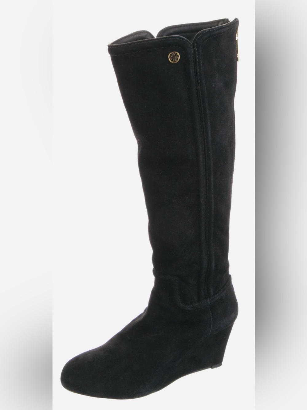 Tory Burch wedge heeled boots in pristine condition.price to sell